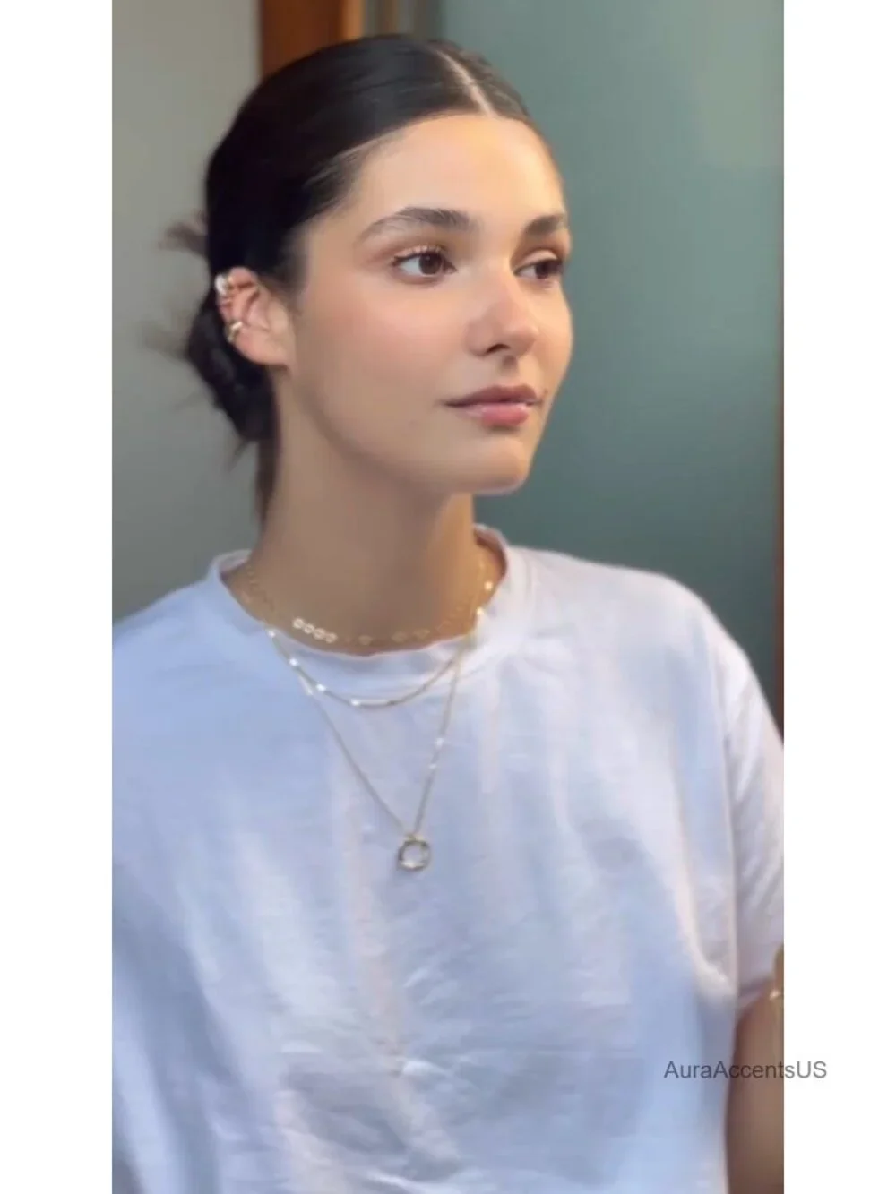14K Gold Plated Layered Necklace Set for Women, 3Pcs Trendy Geometric Jewelry